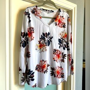 Floral Long Sleeve Boutique T Shirt